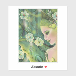 Sticker Luna moth, art féerique par Renee Lavoie