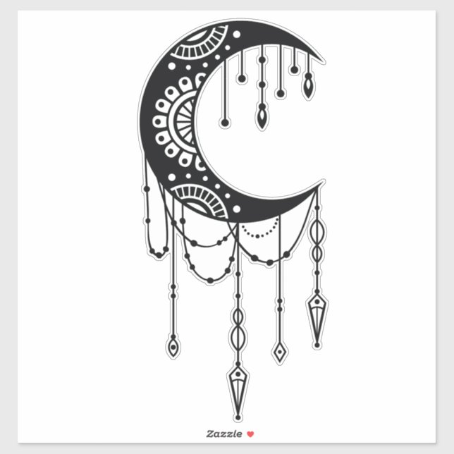 Sticker Lune bohémienne (Feuille)