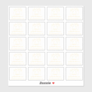 Sticker Lune d'or dessinée à la main Nom manuscrit fait ma