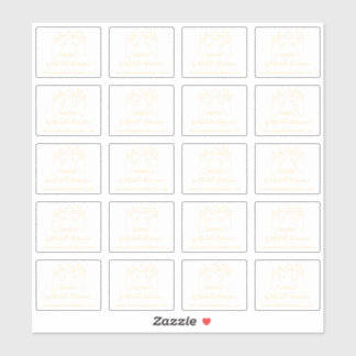 Sticker Lune d'or dessinée à la main Nom manuscrit fait ma