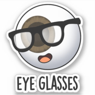 Sticker Lunettes Drôles de blagues sur le globe oculaire 