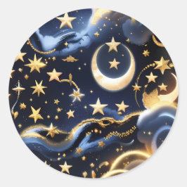 Sticker - Luxury Celestial Moon Phases Design