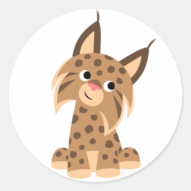 Sticker Lynx pour caricature mignonne (Devant)