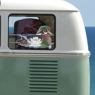 Sticker Lys d'eau de canard de bois