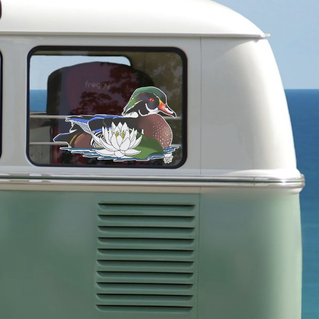 Sticker Lys d'eau de canard de bois (Créateur téléchargé)