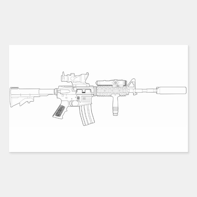Sticker M4 SOPMOD (Devant)