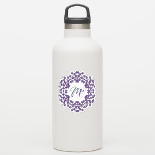 Sticker M Initiale Unique & Bizarre Fleurs Boho Plutôt