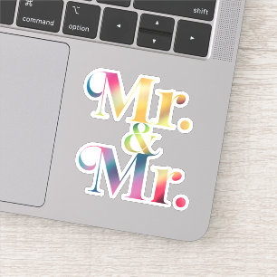 Sticker M. & M. Gay Bachelor Party Mariage gay