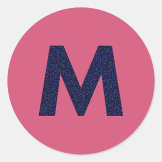 Sticker M majuscule personnalisable avec Parties s