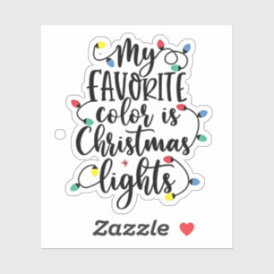 Sticker Ma couleur préférée est Santa Claus les lumières d