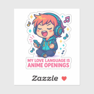Sticker Ma langue d'amour est les génériques d'anime