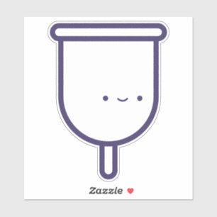 Sticker Ma première période mignonne Girls Menstrual Cup