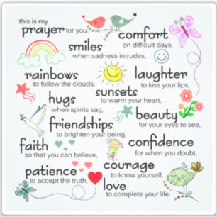 Sticker Ma Prière Pour Vous Bénédiction