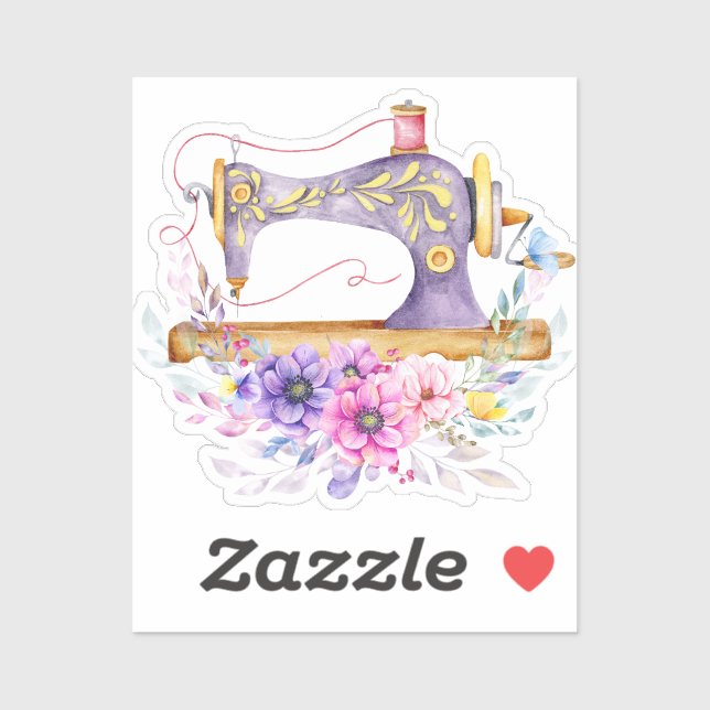 Sticker Machine à coudre (Feuille)