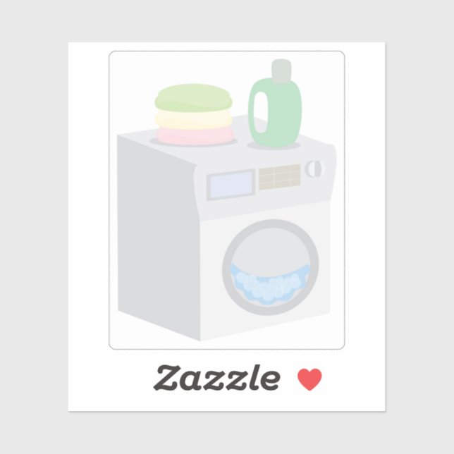 Sticker Machine à laver (Feuille)