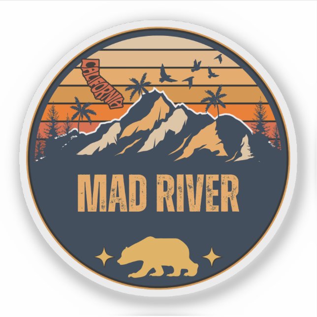 Sticker Mad River, Californie (Devant)