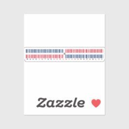 Sticker Made in Dominican Republic Barcode Flag
