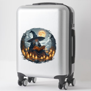 Sticker Mage lisant un livre - Wicca Halloween 2