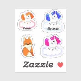 Sticker Magic baby unicorns fantasy art