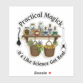 Sticker Magie Pratique – Potions de Sorcière & Mème Scient