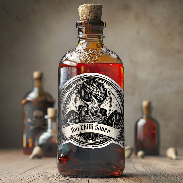 Sticker Magique Assistant Potion Bouteille Dragon Étiquett (Créateur téléchargé)