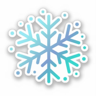 Sticker magique pour flocon de neige en hiver