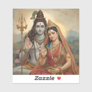 Sticker Mahadev & Mata Parvati Painting Arts