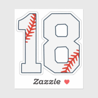 Sticker Maillot de Baseball Numéro 18