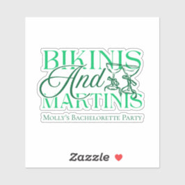 Sticker Maillots de bain et Martinis – Enterrement de vie 