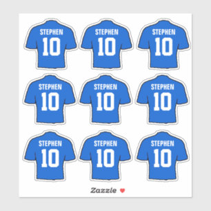 Sticker Maillots de Football Bleus