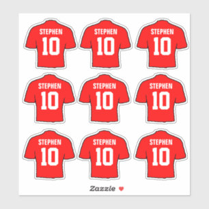 Sticker Maillots de football rouges