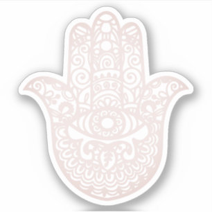 Sticker Main rose Khamsa Bonne chance