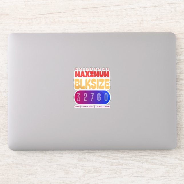 Sticker Mainframe Job Control Language (JCL) Maximum Block (Ordinateur)