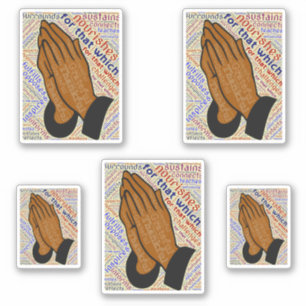 Sticker Mains de prière inspirantes