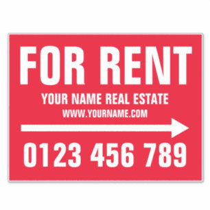 Sticker Maison à louer Immobilier fléché panneau vinyle