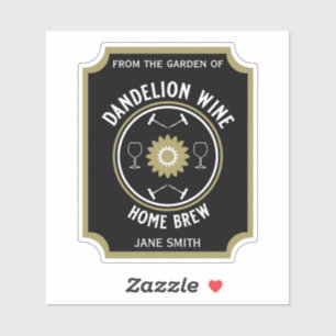 Sticker Maison Brassé Dandelion Vin personnalisé