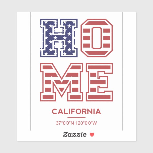 Sticker Maison de Californie (Feuille)