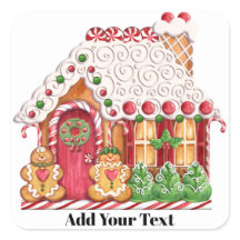 Sticker Maison en pain d'épice de Noël