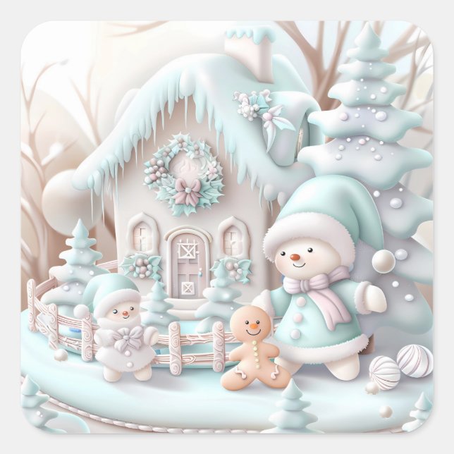 Sticker maison en pain d'épice de Noël (Devant)