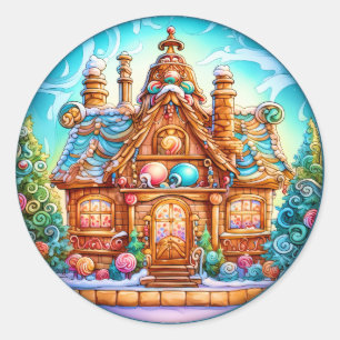 Sticker Maison en pain d'épice de Noël