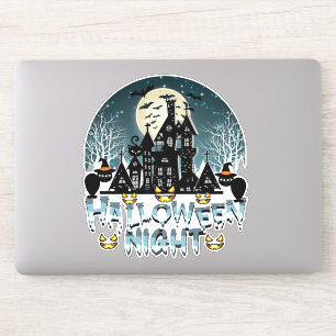 Sticker Maison hantée, Soirée d'Halloween effrayante