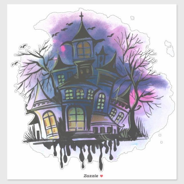Sticker Maison haunted (Feuille)