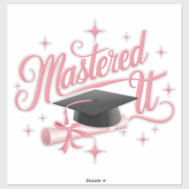 Sticker Maîtrise Il Maîtrise Diplômé MBA (Feuille)