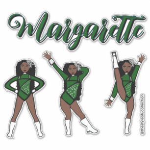 Sticker Majorette Tri- Pose / Diamant Vert # 1