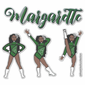 Sticker Majorette Tri- Pose / Green Diamond # 1