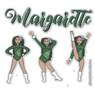 Sticker Majorette Tri- Pose / Green Diamond # 2
