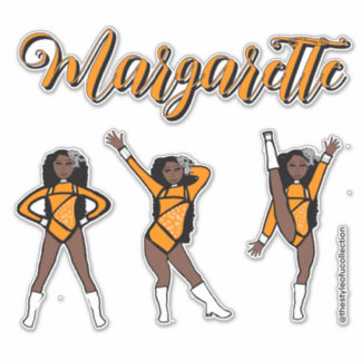 Sticker Majorette Tri- Pose / Orange Diamond # 1