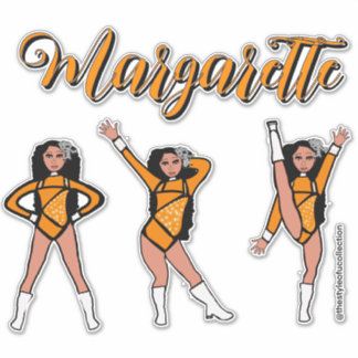 Sticker Majorette Tri- Pose / Orange Diamond # 2
