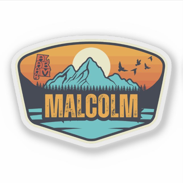Sticker Malcolm, Alabama (Devant)