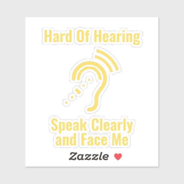 Sticker Malentendant Simple (Feuille)